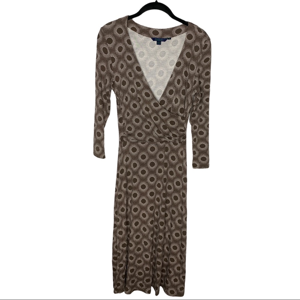 Boden long sleeve deep v-neck dress size 10